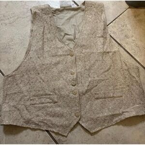 Pierre Cardin lace overlay vest size xl